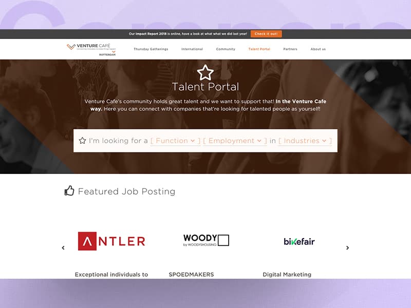 Venture Cafe Talent Portal