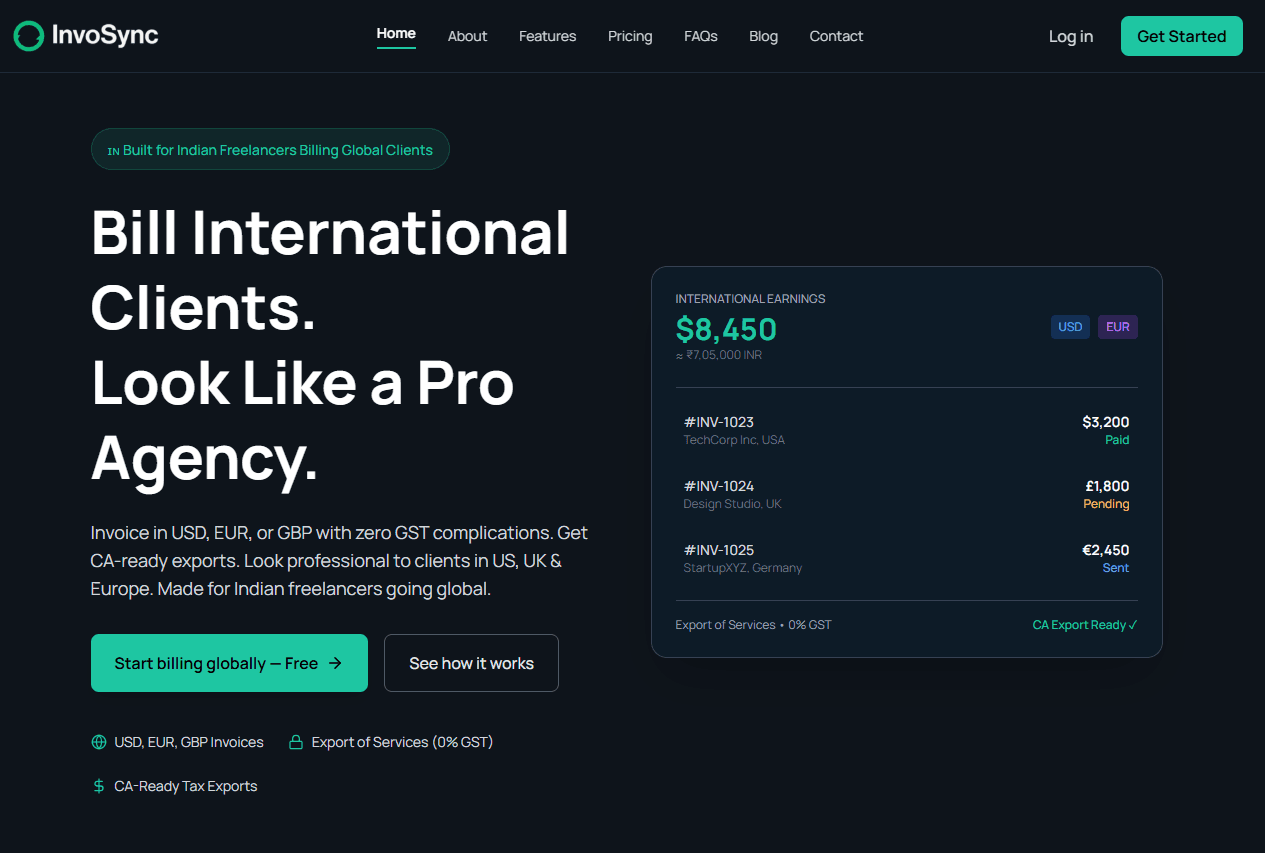 InvoSync Website